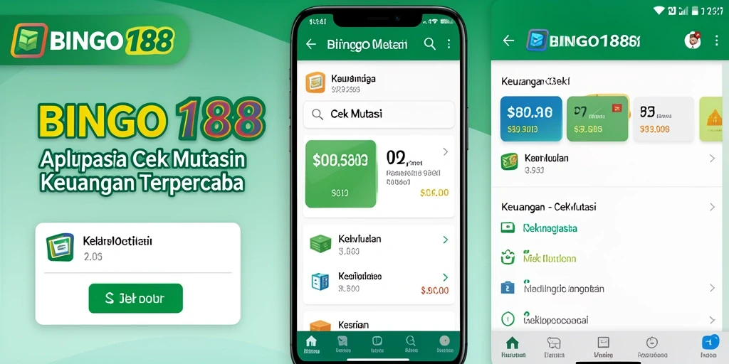 Tampilan antarmuka aplikasi BINGO188 untuk Cek Mutasi Keuangan.