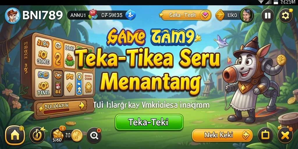 Tampilan antarmuka BNI789 yang menarik saat bermain teka-teki.