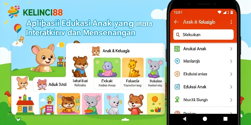 Antarmuka KELINCI88 yang ceria dan ramah anak.