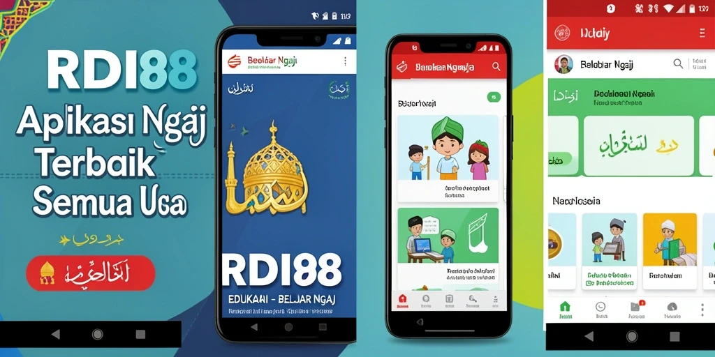 Screenshot aplikasi RDI88 yang menunjukkan fitur pembelajaran ngaji.