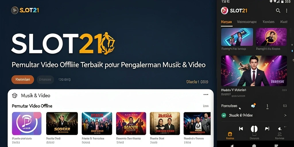 Antarmuka SLOT21 menampilkan fitur Pemutar Video Offline yang menarik.