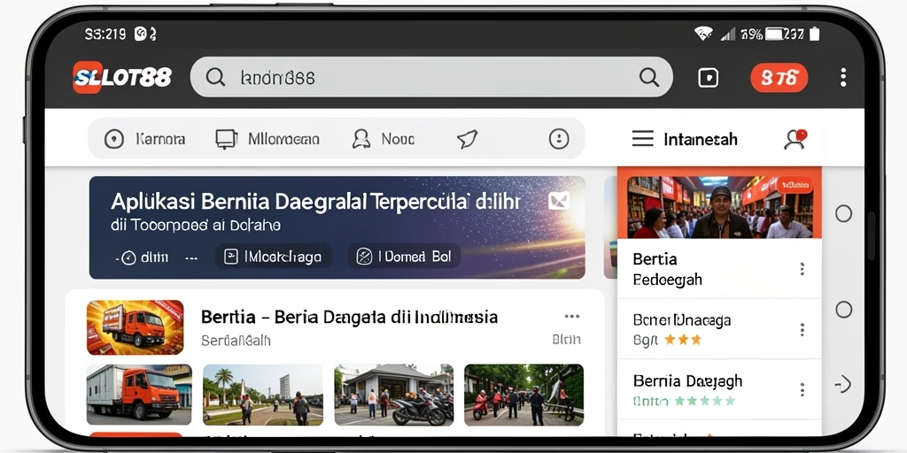 Antarmuka aplikasi SLOT88 menampilkan berita daerah yang informatif dan menarik.
