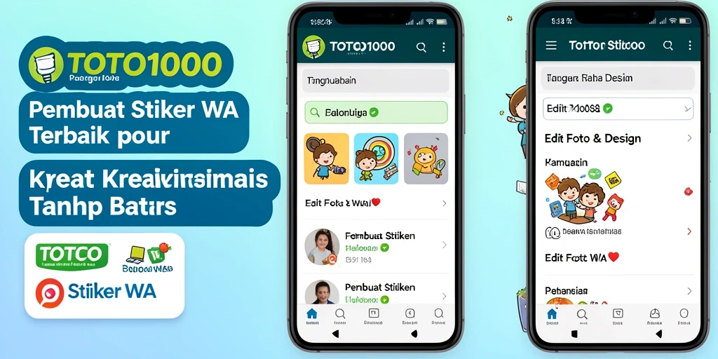 Antarmuka TOTO1000 yang ramah pengguna untuk membuat stiker.