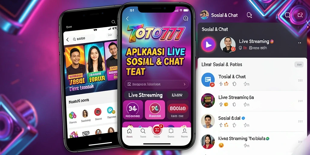 Tampilan antarmuka aplikasi TOTO777 yang sederhana dan menarik untuk Live Streaming.